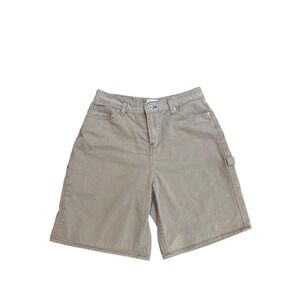 Carpenter Shorts Khaki Tan Olive High Rise Utility Denim